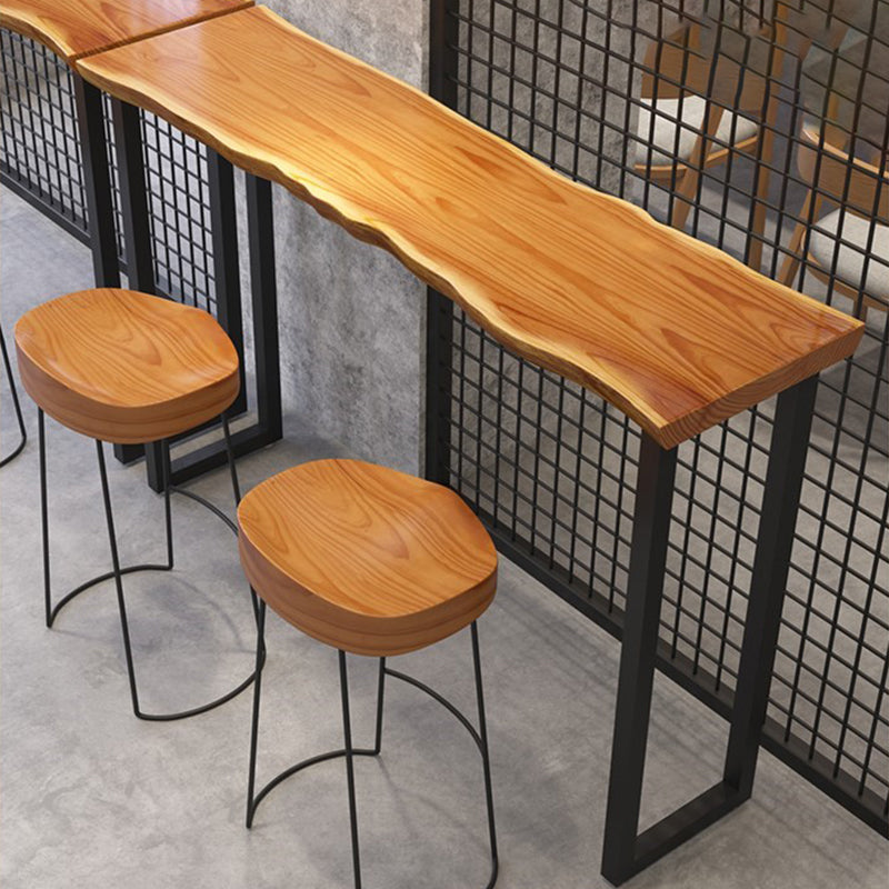 Industrial Style Solid Wood Bar Table Rectangle Bar Dining Table for Indoor Clearhalo 'Bar Furniture' 'Bar Tables' 'bar_tables' 'furn' 'furn_bar_tables' 'Furniture' 'Kitchen & Dining Furniture' 5569200