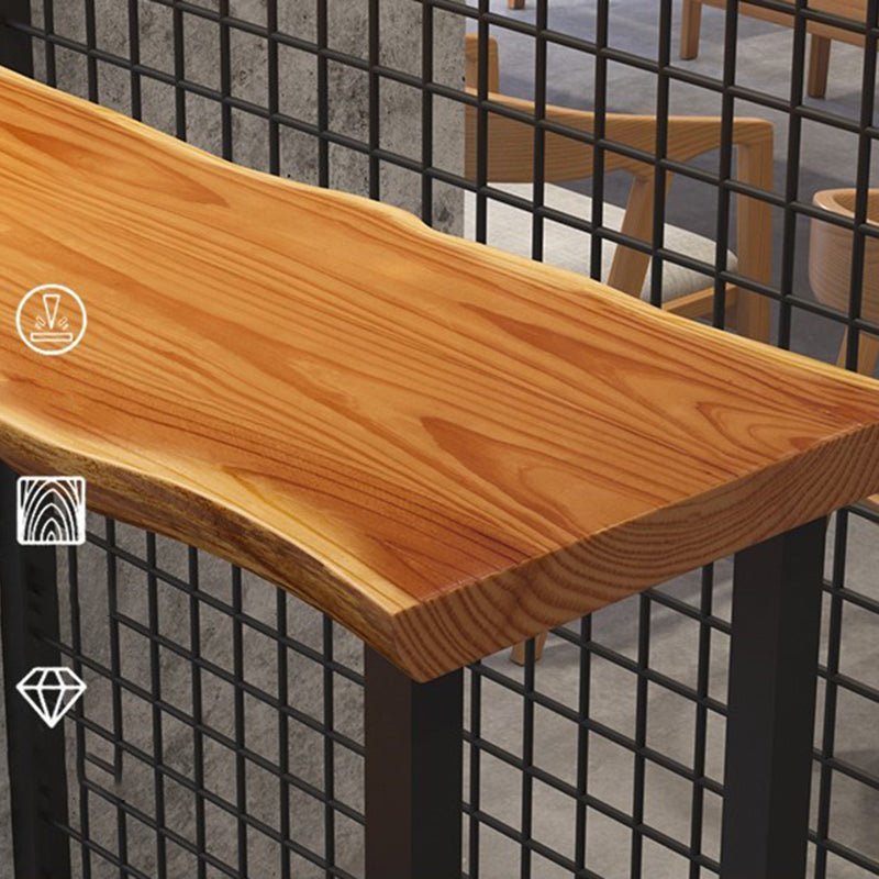 Industrial Style Solid Wood Bar Table Rectangle Bar Dining Table for Indoor Clearhalo 'Bar Furniture' 'Bar Tables' 'bar_tables' 'furn' 'furn_bar_tables' 'Furniture' 'Kitchen & Dining Furniture' 5569205