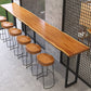 Industrial Style Solid Wood Bar Table Rectangle Bar Dining Table for Indoor Clearhalo 'Bar Furniture' 'Bar Tables' 'bar_tables' 'furn' 'furn_bar_tables' 'Furniture' 'Kitchen & Dining Furniture' 5569211