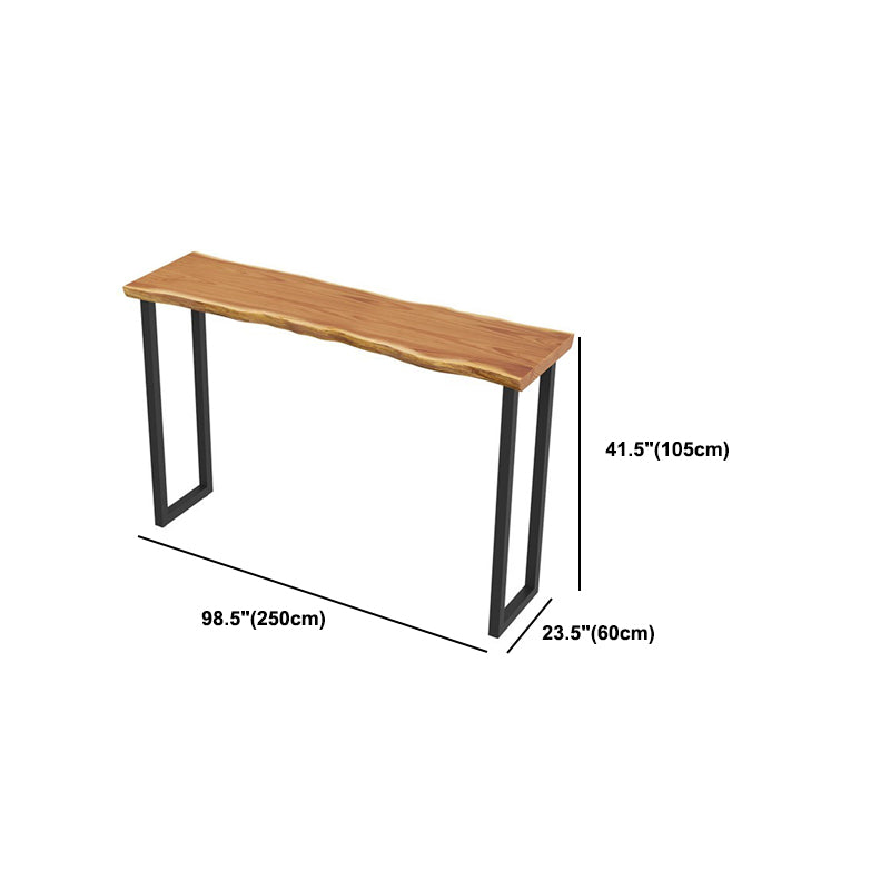 Industrial Style Solid Wood Bar Table Rectangle Bar Dining Table for Indoor Clearhalo 'Bar Furniture' 'Bar Tables' 'bar_tables' 'furn' 'furn_bar_tables' 'Furniture' 'Kitchen & Dining Furniture' 5569228