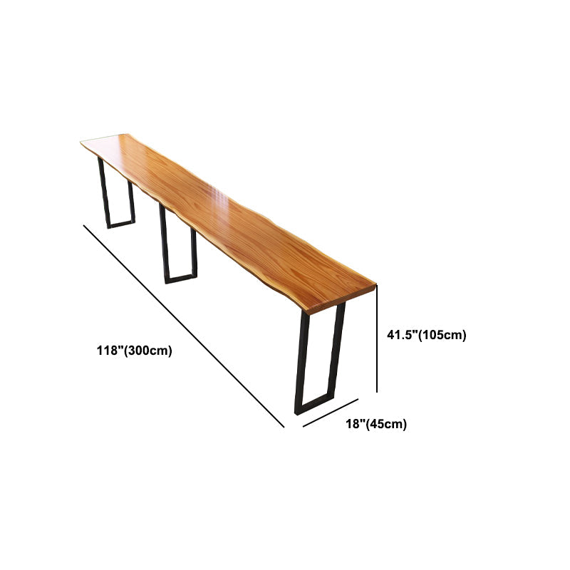 Industrial Style Solid Wood Bar Table Rectangle Bar Dining Table for Indoor Clearhalo 'Bar Furniture' 'Bar Tables' 'bar_tables' 'furn' 'furn_bar_tables' 'Furniture' 'Kitchen & Dining Furniture' 5569231