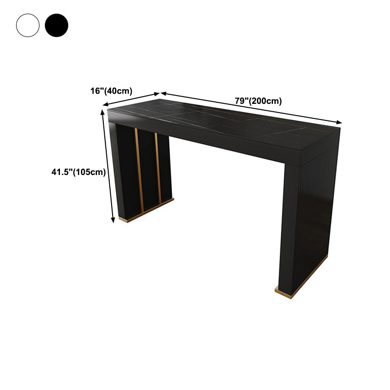 Tavolo da pub contemporaneo con tavolo da bar in pietra finita a doppio piedistallo