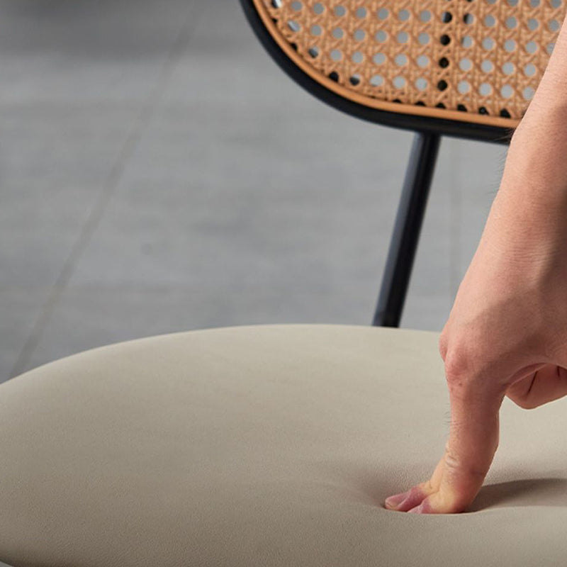 Scandinavian Low Back Armless Stool Velvet Upholstered Counter Stool Clearhalo 'Bar Furniture' 'Bar Stools' 'bar_stools' 'furn' 'furn_bar_stools' 'Furniture' 'Kitchen & Dining Furniture' 5569311