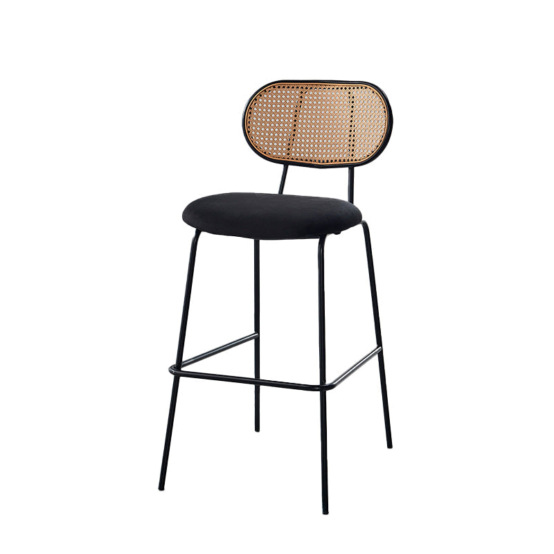 Scandinavian Low Back Armless Stool Velvet Upholstered Counter Stool Clearhalo 'Bar Furniture' 'Bar Stools' 'bar_stools' 'furn' 'furn_bar_stools' 'Furniture' 'Kitchen & Dining Furniture' 5569315