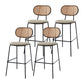 Scandinavian Low Back Armless Stool Velvet Upholstered Counter Stool Apricot 4 Piece Set Clearhalo 'Bar Furniture' 'Bar Stools' 'bar_stools' 'furn' 'furn_bar_stools' 'Furniture' 'Kitchen & Dining Furniture' 5569322