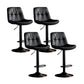 Scandinavian Metal Barstool Faux Leather Counter Stool With Chrome Base in Matte Finish Black Black 4 Piece Set Clearhalo 'Bar Furniture' 'Bar Stools' 'bar_stools' 'furn' 'furn_bar_stools' 'Furniture' 'Kitchen & Dining Furniture' 5569330
