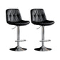 Scandinavian Metal Barstool Faux Leather Counter Stool With Chrome Base in Matte Finish Black Chrome 2 Piece Set Clearhalo 'Bar Furniture' 'Bar Stools' 'bar_stools' 'furn' 'furn_bar_stools' 'Furniture' 'Kitchen & Dining Furniture' 5569367