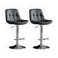 Scandinavian Metal Barstool Faux Leather Counter Stool With Chrome Base in Matte Finish Dark Gray Chrome 2 Piece Set Clearhalo 'Bar Furniture' 'Bar Stools' 'bar_stools' 'furn' 'furn_bar_stools' 'Furniture' 'Kitchen & Dining Furniture' 5569371