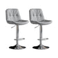 Scandinavian Metal Barstool Faux Leather Counter Stool With Chrome Base in Matte Finish Light Gray Chrome 2 Piece Set Clearhalo 'Bar Furniture' 'Bar Stools' 'bar_stools' 'furn' 'furn_bar_stools' 'Furniture' 'Kitchen & Dining Furniture' 5569375