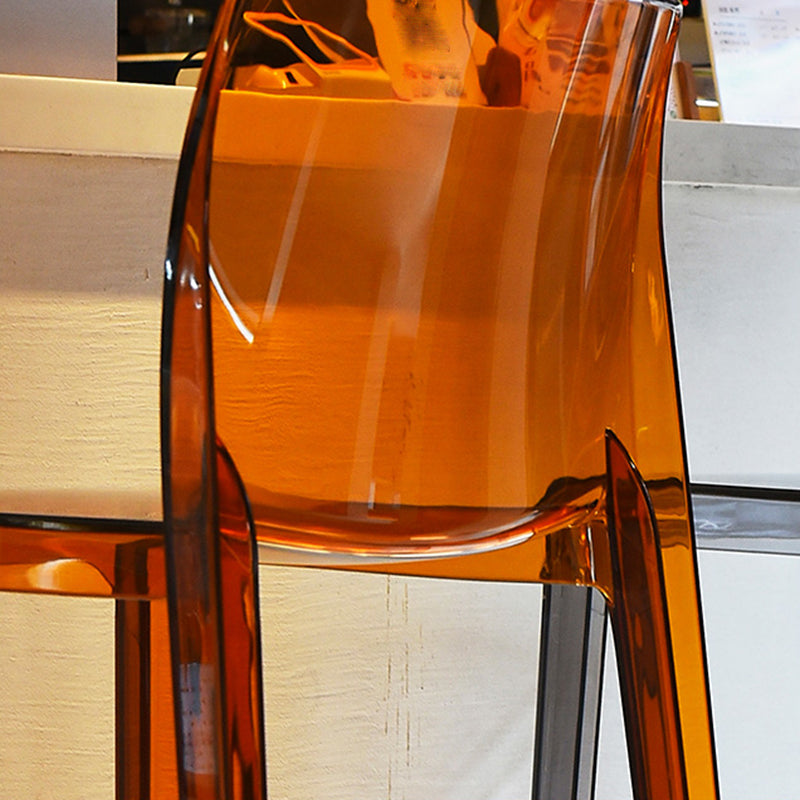 Scandinavian Armless Bar Stool Acrylic Low Back Counter Stool Clearhalo 'Bar Furniture' 'Bar Stools' 'bar_stools' 'furn' 'furn_bar_stools' 'Furniture' 'Kitchen & Dining Furniture' 5569424