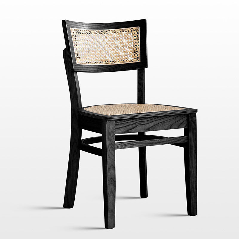 Taburete moderno de bar ratán taburete de barra sin brazo de madera sólida para sala de estar