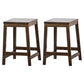 Industrial Square Backless Stool Wooden Footrest Barstool for Living Room Walnut 2 Piece Set Short Stool(18"H) Clearhalo 'Bar Furniture' 'Bar Stools' 'bar_stools' 'furn' 'furn_bar_stools' 'Furniture' 'Kitchen & Dining Furniture' 5569919