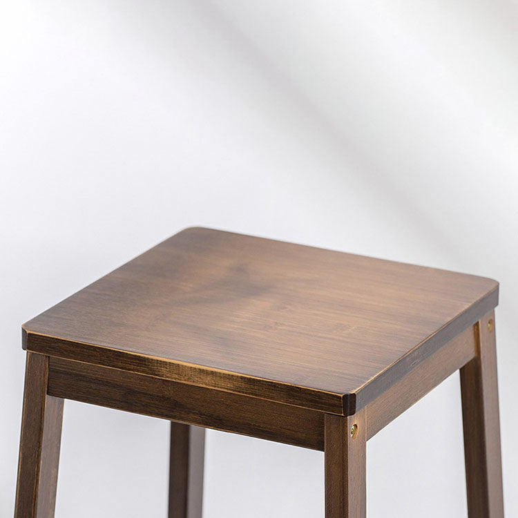 Industrial Square Backless Stool Wooden Footrest Barstool for Living Room Clearhalo 'Bar Furniture' 'Bar Stools' 'bar_stools' 'furn' 'furn_bar_stools' 'Furniture' 'Kitchen & Dining Furniture' 5569932