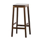 Industrial Square Backless Stool Wooden Footrest Barstool for Living Room Walnut 1 Piece Bar Stool(28"H) Clearhalo 'Bar Furniture' 'Bar Stools' 'bar_stools' 'furn' 'furn_bar_stools' 'Furniture' 'Kitchen & Dining Furniture' 5569936