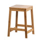 Industrial Square Backless Stool Wooden Footrest Barstool for Living Room Wood 1 Piece Short Stool(18"H) Clearhalo 'Bar Furniture' 'Bar Stools' 'bar_stools' 'furn' 'furn_bar_stools' 'Furniture' 'Kitchen & Dining Furniture' 5569943