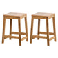 Industrial Square Backless Stool Wooden Footrest Barstool for Living Room Wood 2 Piece Set Short Stool(18"H) Clearhalo 'Bar Furniture' 'Bar Stools' 'bar_stools' 'furn' 'furn_bar_stools' 'Furniture' 'Kitchen & Dining Furniture' 5569944