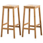 Industrial Square Backless Stool Wooden Footrest Barstool for Living Room Wood 2 Piece Set Bar Stool(28"H) Clearhalo 'Bar Furniture' 'Bar Stools' 'bar_stools' 'furn' 'furn_bar_stools' 'Furniture' 'Kitchen & Dining Furniture' 5569954