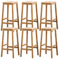 Industrial Square Backless Stool Wooden Footrest Barstool for Living Room Wood 6 Piece Set Bar Stool(28"H) Clearhalo 'Bar Furniture' 'Bar Stools' 'bar_stools' 'furn' 'furn_bar_stools' 'Furniture' 'Kitchen & Dining Furniture' 5569956