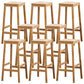 Industrial Square Backless Stool Wooden Footrest Barstool for Living Room Wood 8 Piece Set Bar Stool(28"H) Clearhalo 'Bar Furniture' 'Bar Stools' 'bar_stools' 'furn' 'furn_bar_stools' 'Furniture' 'Kitchen & Dining Furniture' 5569957