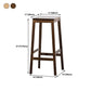 Industrial Square Backless Stool Wooden Footrest Barstool for Living Room Clearhalo 'Bar Furniture' 'Bar Stools' 'bar_stools' 'furn' 'furn_bar_stools' 'Furniture' 'Kitchen & Dining Furniture' 5569960