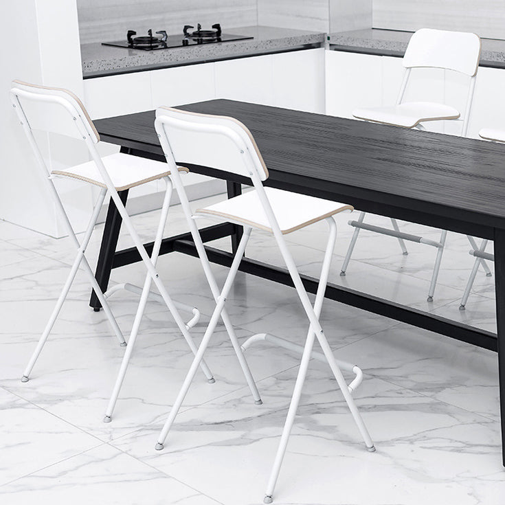 Industrial Folding Wood Stool Backrest Counter Stool for Restaurant Clearhalo 'Bar Furniture' 'Bar Stools' 'bar_stools' 'furn' 'furn_bar_stools' 'Furniture' 'Kitchen & Dining Furniture' 5569961