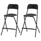 Industrial Folding Wood Stool Backrest Counter Stool for Restaurant Black 2 Piece Set Clearhalo 'Bar Furniture' 'Bar Stools' 'bar_stools' 'furn' 'furn_bar_stools' 'Furniture' 'Kitchen & Dining Furniture' 5569962