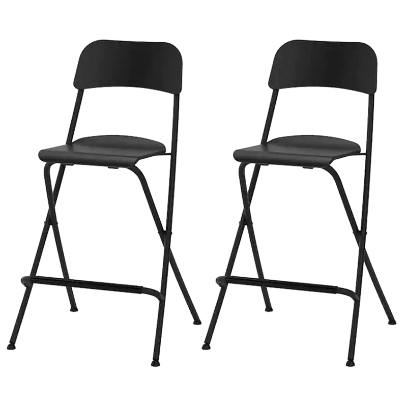 Industrial Folding Wood Stool Backrest Counter Stool for Restaurant Black 2 Piece Set Clearhalo 'Bar Furniture' 'Bar Stools' 'bar_stools' 'furn' 'furn_bar_stools' 'Furniture' 'Kitchen & Dining Furniture' 5569962
