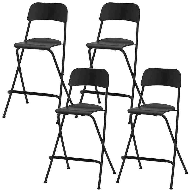Industrial Folding Wood Stool Backrest Counter Stool for Restaurant Black 4 Piece Set Clearhalo 'Bar Furniture' 'Bar Stools' 'bar_stools' 'furn' 'furn_bar_stools' 'Furniture' 'Kitchen & Dining Furniture' 5569963