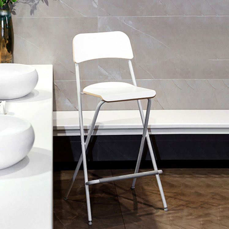 Industrial Folding Wood Stool Backrest Counter Stool for Restaurant Clearhalo 'Bar Furniture' 'Bar Stools' 'bar_stools' 'furn' 'furn_bar_stools' 'Furniture' 'Kitchen & Dining Furniture' 5569964