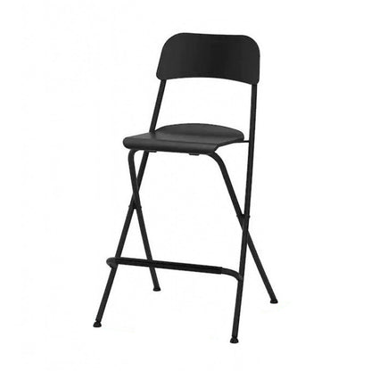 Industrial Folding Wood Stool Backrest Counter Stool for Restaurant Black 1 Piece Clearhalo 'Bar Furniture' 'Bar Stools' 'bar_stools' 'furn' 'furn_bar_stools' 'Furniture' 'Kitchen & Dining Furniture' 5569967