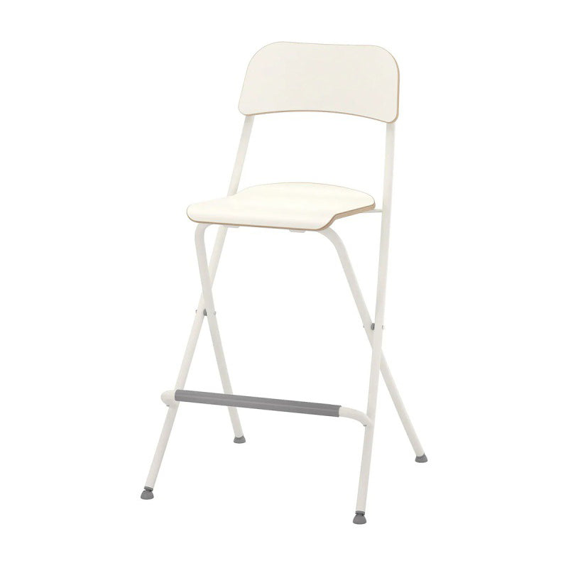 Industrial Folding Wood Stool Backrest Counter Stool for Restaurant White 1 Piece Clearhalo 'Bar Furniture' 'Bar Stools' 'bar_stools' 'furn' 'furn_bar_stools' 'Furniture' 'Kitchen & Dining Furniture' 5569970