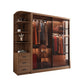 Mirrored Finish Cabinet with Glass Door Modern Brown Wardrobe for Home 47"L x 23"W x 83"H Armoires & Sideboard Clearhalo 'Armoires & Wardrobes' 'armoires_wardrobes' 'Bedroom Furniture' 'furn' 'furn_armoires_wardrobes' 'Furniture' 5570059