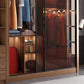 Mirrored Finish Cabinet with Glass Door Modern Brown Wardrobe for Home Clearhalo 'Armoires & Wardrobes' 'armoires_wardrobes' 'Bedroom Furniture' 'furn' 'furn_armoires_wardrobes' 'Furniture' 5570067