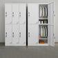 Steel White Storage Cabinet with Hinged Door Modern Cabinet for Bathroom