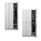 Steel White Storage Cabinet with Hinged Door Modern Cabinet for Bathroom