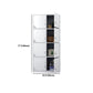 Steel White Storage Cabinet with Hinged Door Modern Cabinet for Bathroom