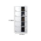 Steel White Storage Cabinet with Hinged Door Modern Cabinet for Bathroom