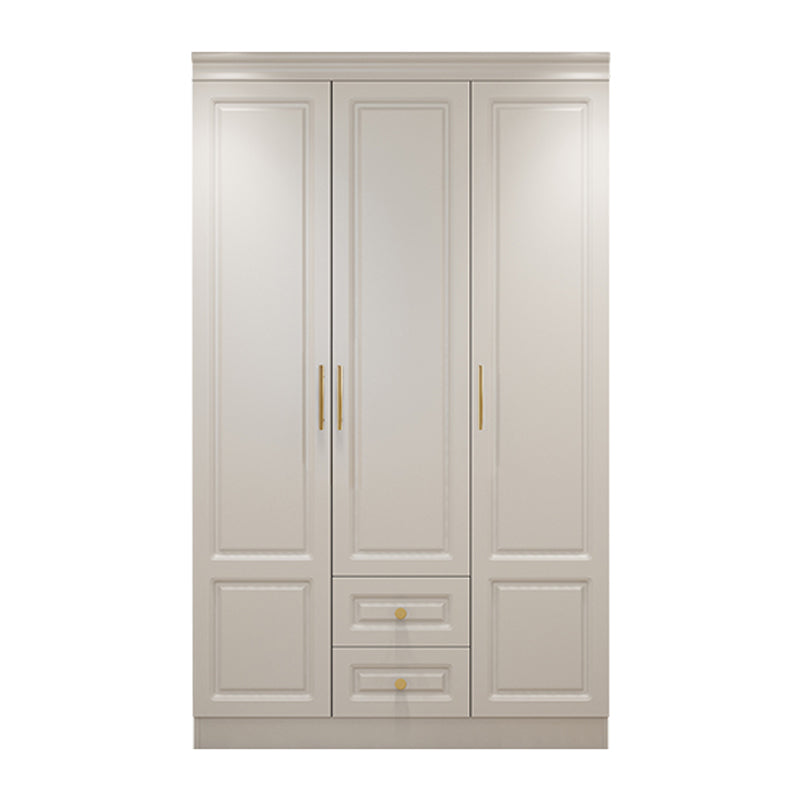 Hinged White Wardrobe Armoire Engineered Wood Wardrobe Closet 47"L x 20"W x 77"H Armoires & Wardrobes Clearhalo 'Armoires & Wardrobes' 'armoires_wardrobes' 'Bedroom Furniture' 'furn' 'furn_armoires_wardrobes' 'Furniture' 5570135