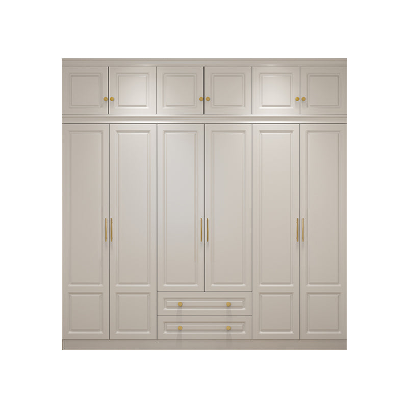 Hinged White Wardrobe Armoire Engineered Wood Wardrobe Closet Clearhalo 'Armoires & Wardrobes' 'armoires_wardrobes' 'Bedroom Furniture' 'furn' 'furn_armoires_wardrobes' 'Furniture' 5570136