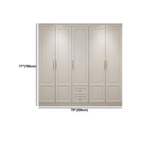 Hinged White Wardrobe Armoire Engineered Wood Wardrobe Closet Clearhalo 'Armoires & Wardrobes' 'armoires_wardrobes' 'Bedroom Furniture' 'furn' 'furn_armoires_wardrobes' 'Furniture' 5570159