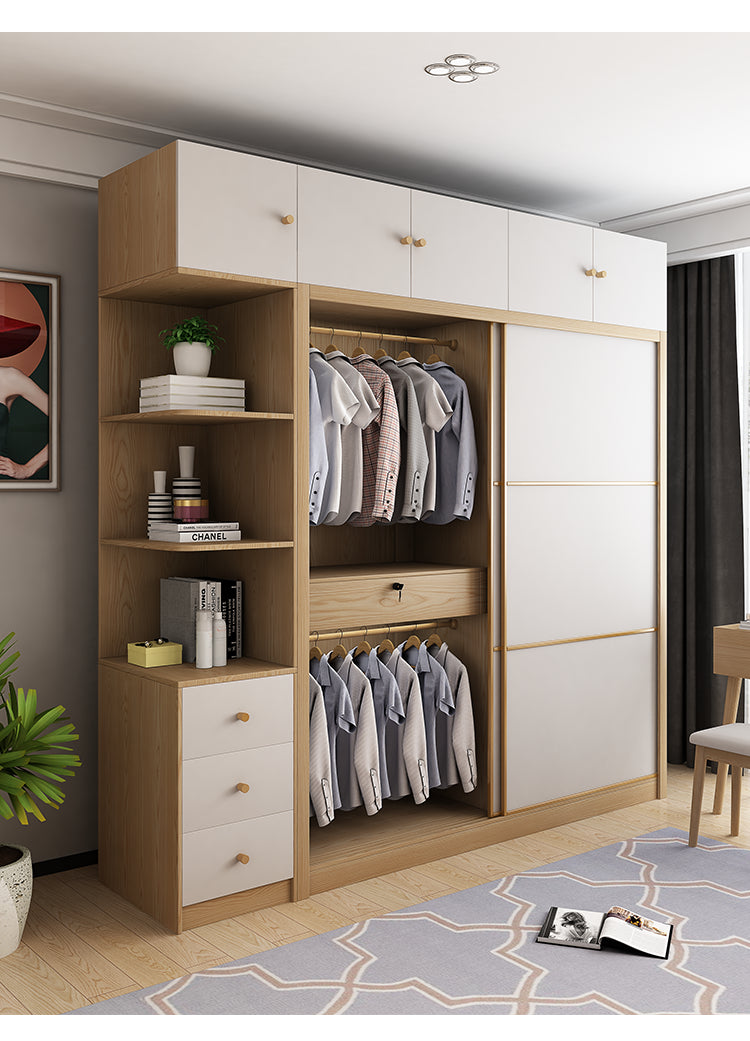 Engineered houten moderne garderobe kast schuifgarderobe armoire