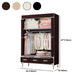 Modern Bedroom Wardrobe Armoire Steel Frame Wardrobe with Drawers Clearhalo 'Armoires & Wardrobes' 'armoires_wardrobes' 'Bedroom Furniture' 'furn' 'furn_armoires_wardrobes' 'Furniture' 5570278