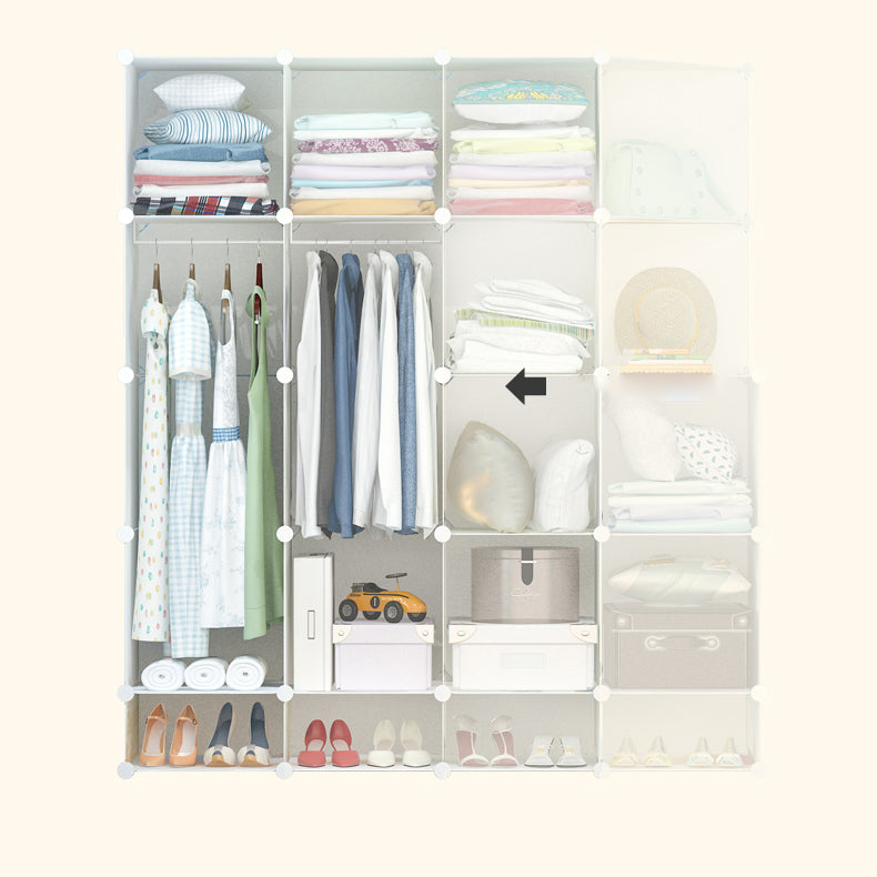 Modern Style Wardrobe Green Colour Plastic Bedroom Wardrobe Closet Clearhalo 'Armoires & Wardrobes' 'armoires_wardrobes' 'Bedroom Furniture' 'furn' 'furn_armoires_wardrobes' 'Furniture' 5570294