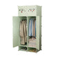 Modern Style Wardrobe Green Colour Plastic Bedroom Wardrobe Closet 30"L x 19"W x 65"H Green Clearhalo 'Armoires & Wardrobes' 'armoires_wardrobes' 'Bedroom Furniture' 'furn' 'furn_armoires_wardrobes' 'Furniture' 5570301