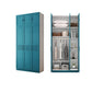 Manufactured Wood Blue Storage Cabinet Coastal Cabinet with Hinged Door 47"L x 20"W x 77"H Armoires & Wardrobes Clearhalo 'Armoires & Wardrobes' 'armoires_wardrobes' 'Bedroom Furniture' 'furn' 'furn_armoires_wardrobes' 'Furniture' 5570371