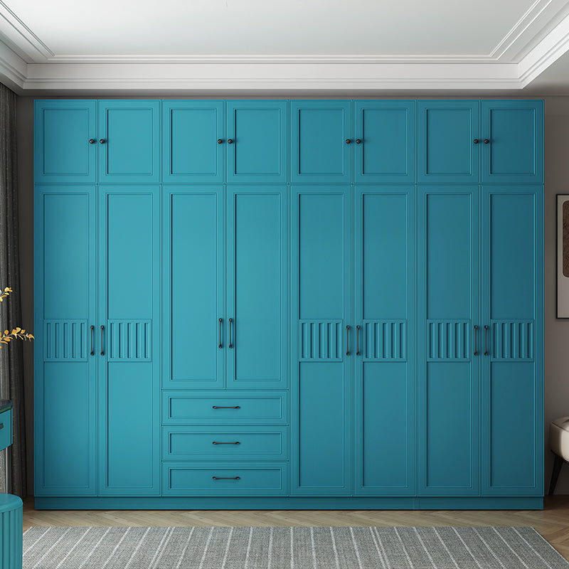 Manufactured Wood Blue Storage Cabinet Coastal Cabinet with Hinged Door Clearhalo 'Armoires & Wardrobes' 'armoires_wardrobes' 'Bedroom Furniture' 'furn' 'furn_armoires_wardrobes' 'Furniture' 5570375