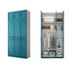 Manufactured Wood Blue Storage Cabinet Coastal Cabinet with Hinged Door 47"L x 20"W x 77"H Armories & Top Cabinet Clearhalo 'Armoires & Wardrobes' 'armoires_wardrobes' 'Bedroom Furniture' 'furn' 'furn_armoires_wardrobes' 'Furniture' 5570383