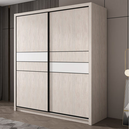 Armario de armario deslizante moderno con cajón Armario de madera