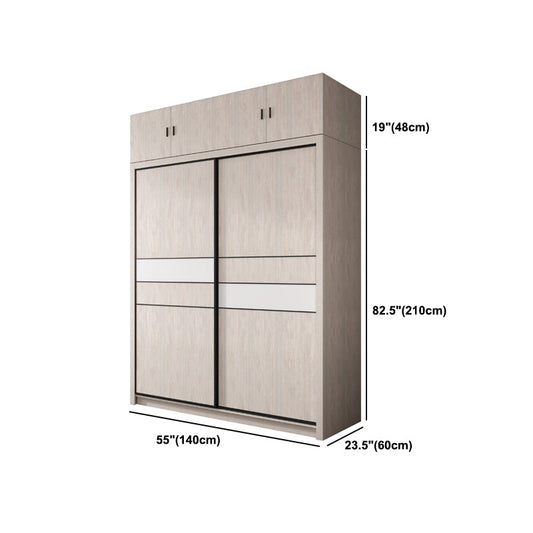Armario de armario deslizante moderno con cajón Armario de madera
