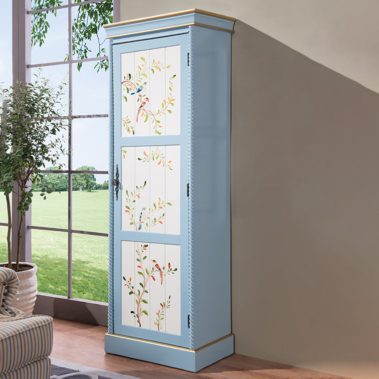 Coastal Storage Cabinet with Hinged Door Wood Matte Finish Cabinet Clearhalo 'Armoires & Wardrobes' 'armoires_wardrobes' 'Bedroom Furniture' 'furn' 'furn_armoires_wardrobes' 'Furniture' 5570442